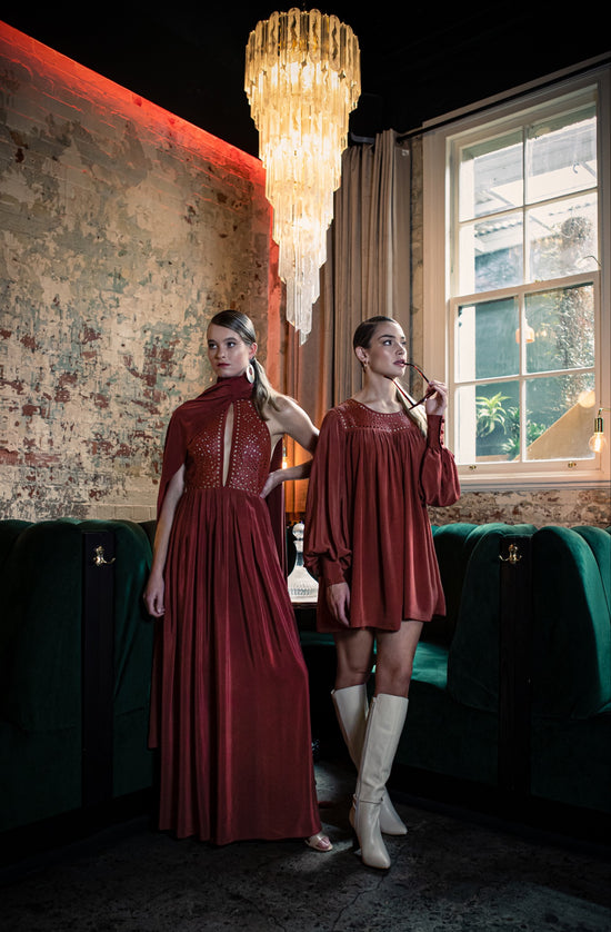 Image Title Hepburn Halter Dress